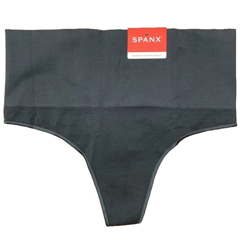 NWT SPANX Shaping Black Thong #SS0815 Size Large